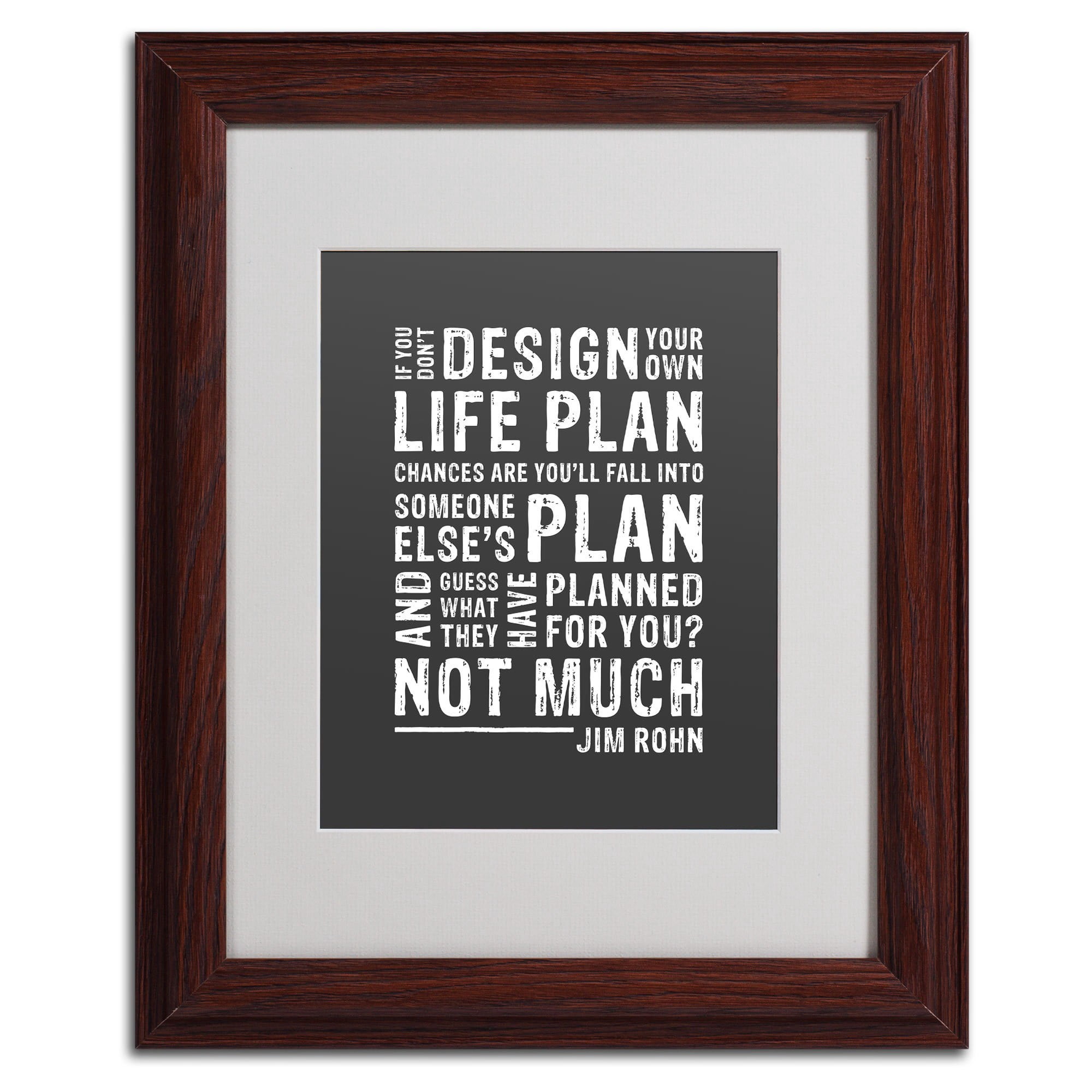 Trademark Fine Art "Design Your Own Life" Canvas Art by Megan Romo, Wood Frame