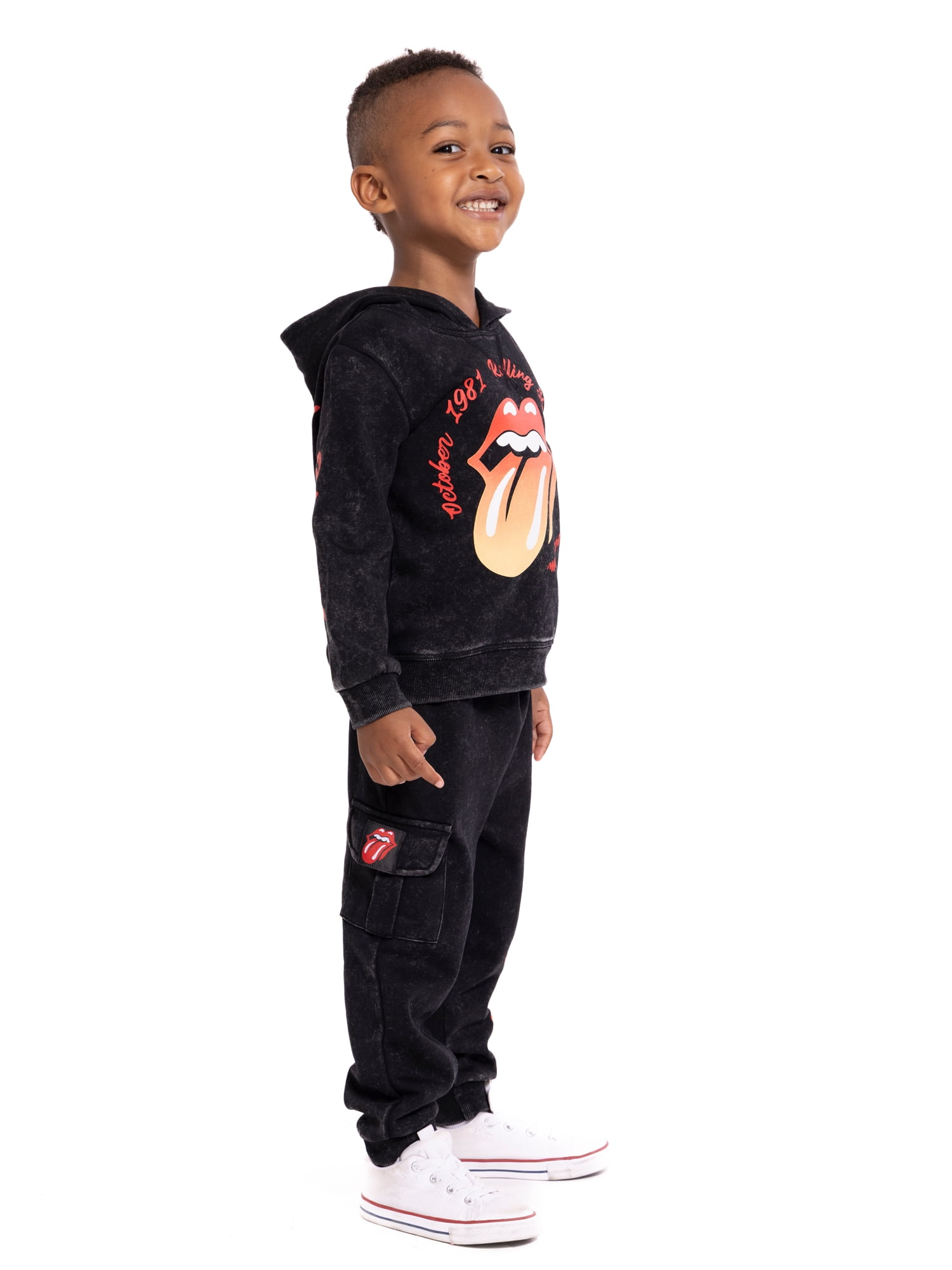 Rolling Stones Toddler Boys Graphic Hoodie and Jogger Pants Set, 2-Piece, Sizes 12M-5T