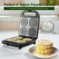 thumbnail image 6 of Pizzelle Maker Machine, Mini Non-stick Electric Pizzelle Cookie Baker Makes 4 Mini Cookies atOnce - Fun Baking Supplies for Holiday, Party, Treat (Ceramic Coating, 2 * 4"), 6 of 8