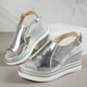 thumbnail image 5 of WILLBEST Sandalias De Piso Para Mujer Sandalias Metálicas Con Cuña Y Talón Descubierto Para Mujer, Sandalias Bohemias De Verano, 5 of 8