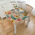 thumbnail image 2 of HAOXIT Square Tablecloth Colorful Floral Animal Kangaroo Tablecloths Square Polyester Washable Table Cover Wrinkle Free Anti-Fading Table Cloth for Picnic Kitchen Dinning Tabletop Decoration 60''x60'', 2 of 7