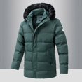 thumbnail image 4 of Gibobby Chamarra acolchada para hombre chamarra de invierno para hombre, chamarra acolchado para rompevientos(Verde,XG), 4 of 5