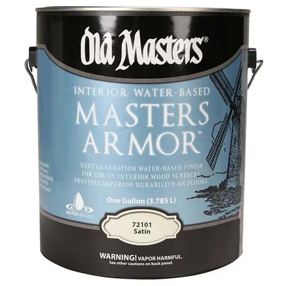 1 gal Old Masters 72101 Clear Masters Armor Interior Water-Based Finish, Satin