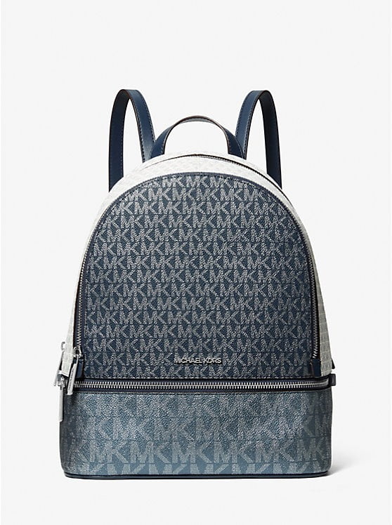 MICHAEL KORS Dallas Medium Signature Logo Backpack-Admiral