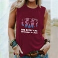 thumbnail image 2 of IROINNID Women's Summer Sleeveless Casual Tops Round-Neck Pullover Retro Printing Vest Under 10$, 2 of 2