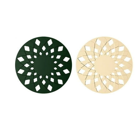 

Silicone Insulation Mat Non-Slip Pot Mat Oven Mat Kitchen Table Decoration Can Be Inlaid With Household Pot Mat Anti-Scalding Insulation Mat High Temperature Casserole Placemat Creative Hollowing Out