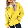 thumbnail image 6 of SonxaHe Big Girls Hoodies and Sweatshirts Long Sleeve Casual Pullover Spring and Fall Hoodie Witn Pockets Yellow,Sized 11-12, 6 of 6