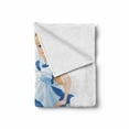thumbnail image 2 of Alice in Wonderland Soft Flannel Fleece Throw Blanket, Girl Sitting on a Tea Cup Heart Shape Character Fantasy Tale, Cozy Plush for Indoor and Outdoor Use, 50" x 60", Multicolor, by Ambesonne, 2 of 6
