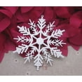 thumbnail image 3 of 12 copos de nieve de plástico blanco para Navidad, decoración navideña para festivales de cine, accesorios de decoración, colgante de copo de nieve de 5 a 30 cm, 3 of 4