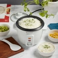 thumbnail image 3 of Denmark Electric 4 Cup Rice Cooker with Glass Lid, Rice Paddle, Measuring Cup, and Nonstick Removable Inner Pot, White, 3 of 10