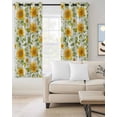 thumbnail image 2 of Sunflower Kitchen Curtains Watercolor Summer Floral Pastoral Cafe Short Curtains for Bathroom Blackout Window Curtain Grommet Small Window Treatment Tier Drapes for Bedroom Living Room 27.5"x39"x2, 2 of 9