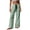Mint Green plus size wide leg pants a1, variant on Cagogo Women Plus Size Wide Leg Trousers with Pockets Elastic Waist Casual Solid Long Pants Loose Work Beach Lounge Trousers Fashion Party Clothes, Black M