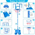thumbnail image 3 of Minicanasta de baloncesto ShyLizard Kids ajustable entre 1,1 y 1,9 m, color azul, 3 of 7