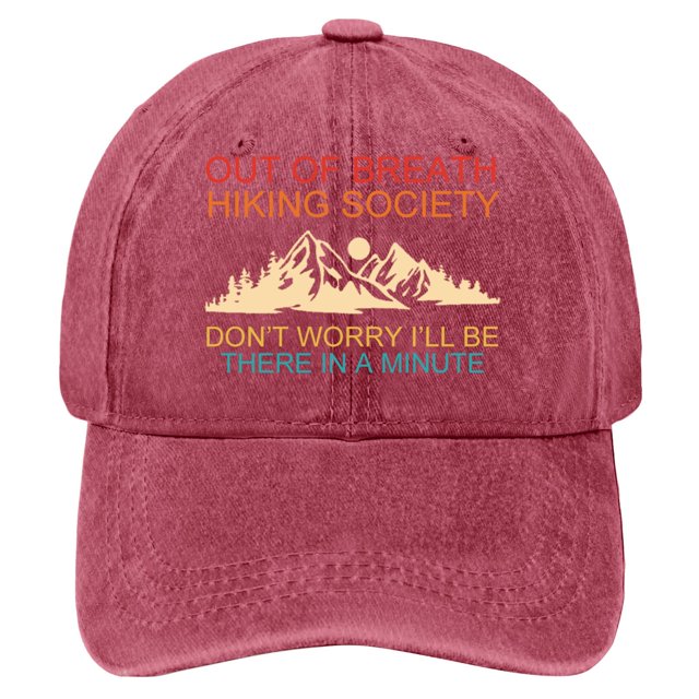 TIEVOSA Casquette de Randonnée Amusante Colorée Rétro Imprimée Casquette de Baseball Classique Ajustable (Rouge)