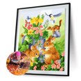 thumbnail image 2 of Juego de taladro de diamante con conejos 5D DIY Kits de pintura Full Round Wall Decor Craft Hugtrwg Para estrenar, 2 of 9