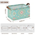 thumbnail image 3 of Ryvnso Bohomian Flowers Storage Bins Large Basket Foldable Cube Toys Organizer with Handles 2 PCs, 3 of 8