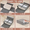 thumbnail image 5 of Juego de Sábanas Organizador Bolsa de Almacenamiento de Sábanas Plegable de Gran Capacidad para Ropa Manta Toallas Sábanas Nórdica,A, 5 of 5