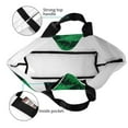thumbnail image 5 of Ratiio Green Leave Fern Print Reusable Grocery Bags - Washable, Foldable, Packable Tote, Large Handles, Heavy Duty, Zippered Top Pouch, 5 of 7