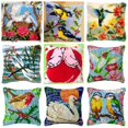 thumbnail image 2 of Kits de gancho de pestillo de estilo navideño, funda de almohada de nudo Smyrna, paquete de kit de gancho de pestillo de bricolaje para bordado de costura, cojín, 2 of 4