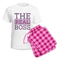 thumbnail image 5 of CafePress - The Real Boss Women's Light Pajamas - Women's Short Sleeve Print T-Shirt and Pants Light Cotton Pajama Set, 5 of 7