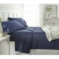 thumbnail image 2 of Linen Market Bamboo 4 Piece Sheet Set, Queen, Navy, 2 of 10