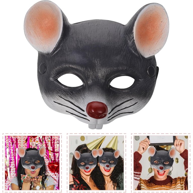 mayujiaase-rat-mask-3d-mouse-mask-rat-head-half-face-mask-animal-cosplay-face-cover-therian-mask-b15-882-walmart-com