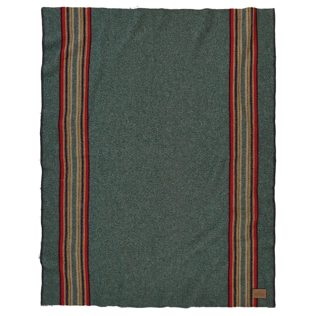 Manta Pendleton Yakima de lana y algodón, 54 x 66 cm, color verde jaspeado