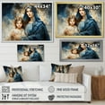 thumbnail image 4 of Designart "Divine Family Portrait Mary in Heaven" Spiritual Framed Wall Art - Global Blue Christianism Living Room Framed Canvas Art, 4 of 6