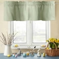 thumbnail image 6 of Valances for Windows Minimalist Sage Green Gradient Rod Pocket Short Curtain for Bathroom Living Room Bedroom Abstract Blurry Stripe Ombre 1 Panel 54x18in, 6 of 9