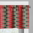 thumbnail image 3 of Ambesonne Geometric Valance Pack of 2, Christmas Shapes, 42"X18", Almond Green Red, 3 of 5