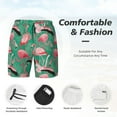 thumbnail image 5 of Haiem Tropical Flamingo Mens Swim Trunks with Compression Liner 2 in 1 Swimming Shorts Stretch Swimwear Quick Dry,Board Shorts-3X-Large, 5 of 9
