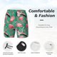 thumbnail image 3 of Balery Tropical Flamingo Bañador para hombre, shorts de playa de secado rápido con entrepierna y forro de compresión-Small, 3 of 6