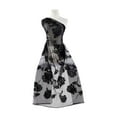 thumbnail image 2 of Zelouf Allover Rose Flock W/etched Glitter On Tulle  , Sewing, DIY, Crafts Fabric by the Yard, Blk/gunmetal, 5 Yard, 2 of 2