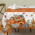 thumbnail image 1 of Fall Tablecloth 60x120 for Recatangle Tabl - Fall Decorations for Home - Orange Thanksgiving Table Cloth Pumpkins Fall Decor for Dinning, Home, Party, 1 of 6