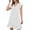 White, variant on OSOLU Solid Color Women Casual Dress V-Neck Midi Dress With Cap Sleeve Ruffle Detail For Daily Wear Vacation Beach Spring Summer Dresses Stylish Sundress Dresses For Women 2025 Elegant Classy