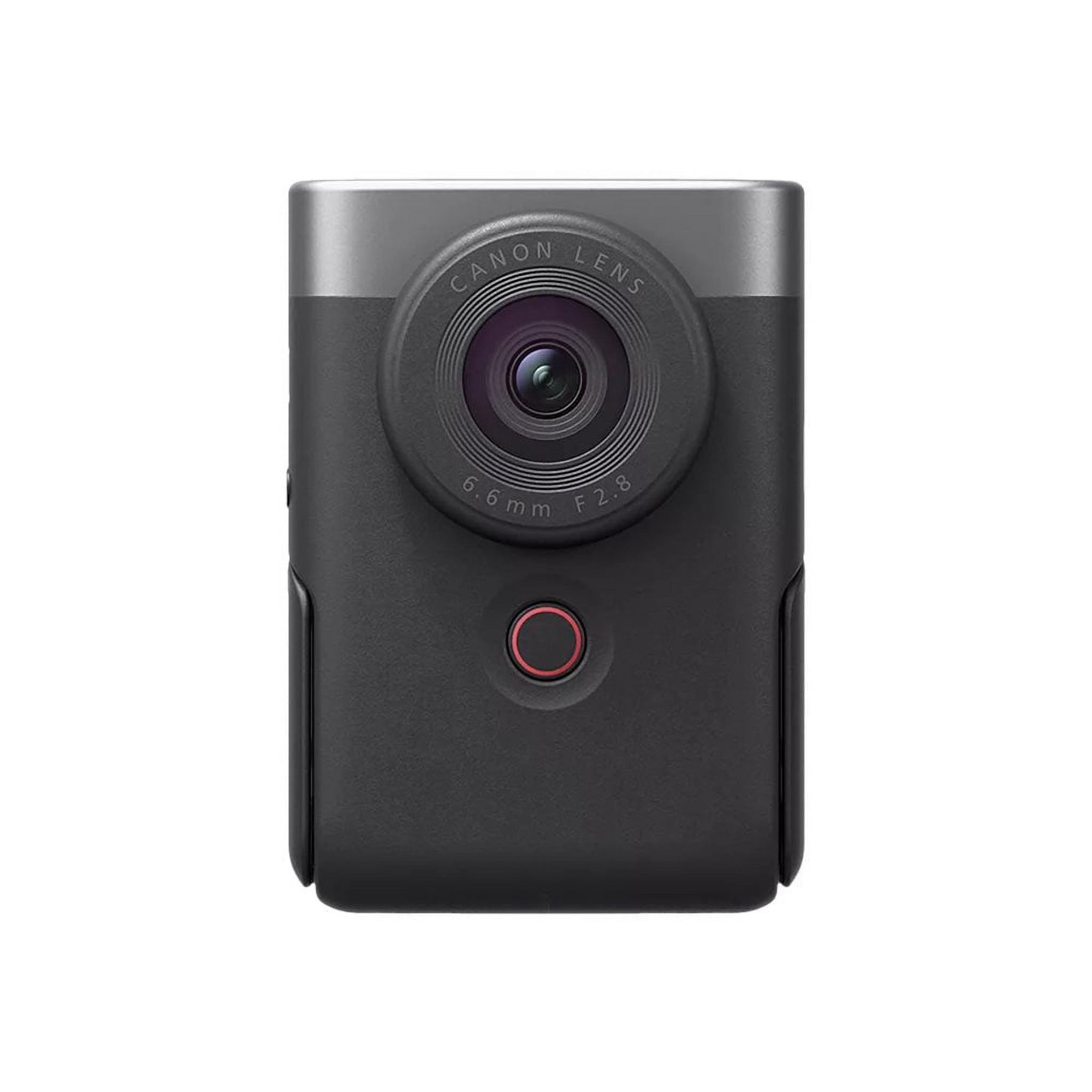 Canon PowerShot V10 Vlog Camera, Silver | Fixed 19mm Wide-Angle Lens, 4K Video, Face Detection | Built-in Mic + Stand