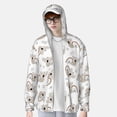 thumbnail image 3 of Pofeuu Cartoon Koala Print Sun Protection Outdoor Lightweight Full Zip UV Cooling Hoodie Long Sleeve Summer Clothing for Outdoor Hiking-Small, 3 of 5