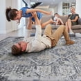thumbnail image 3 of Naar Payas 5X7 Area Rug, Grey/Blue Oriental Power Loom Crafted Area Rugs for Indoor Living Room, Bedroom, and Dining Room, 3 of 7