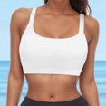 thumbnail image 2 of HCNTES Women's Sporty Bikini Top Only Racerback Sports Bra Swimsuit Top Medium Support Bathing Suit Tops Summer White,M, 2 of 5