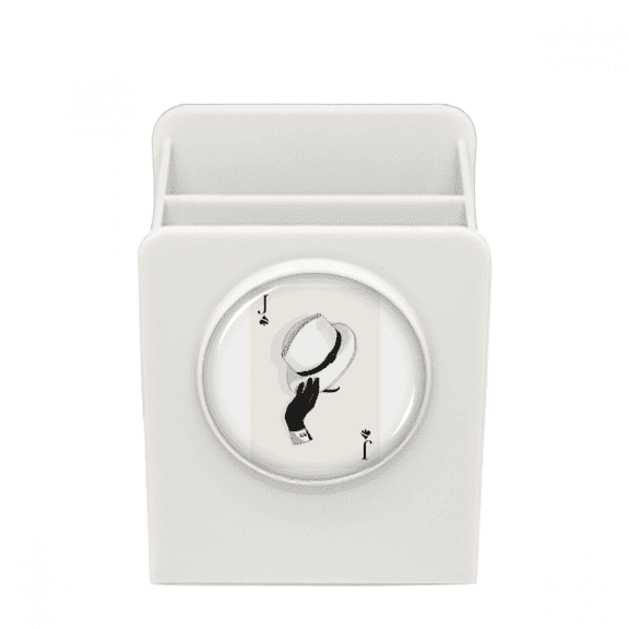 Spade J Playing Cards Pattern Desk Pencil Holder Cup Pen Organizer