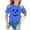 Blue, variant on Gunia Halloween Shirts For Kids Cotton Pumpkin Graphic Print Short Sleeve Crew Neck Casual Thanksgiving Tees Tops Toddler Boy Girl Tshirts Orange 1-13 Years