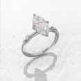 thumbnail image 3 of Top-keivon Women's Ring with Claw-Set Marquise Cubic Zirconia & Leaf-Designed Band, 3 of 6
