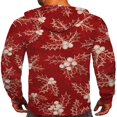 thumbnail image 2 of Zip Up Hooded Sweatshirt for Men with Christmas Snowflake Print and Long Sleeves, 2 of 3