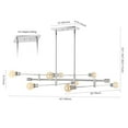 thumbnail image 3 of JONATHAN Y Ikon 63" 8-Light Modern Vintage Arm-Adjustable Iron Linear LED Pendant, Chrome, 3 of 11