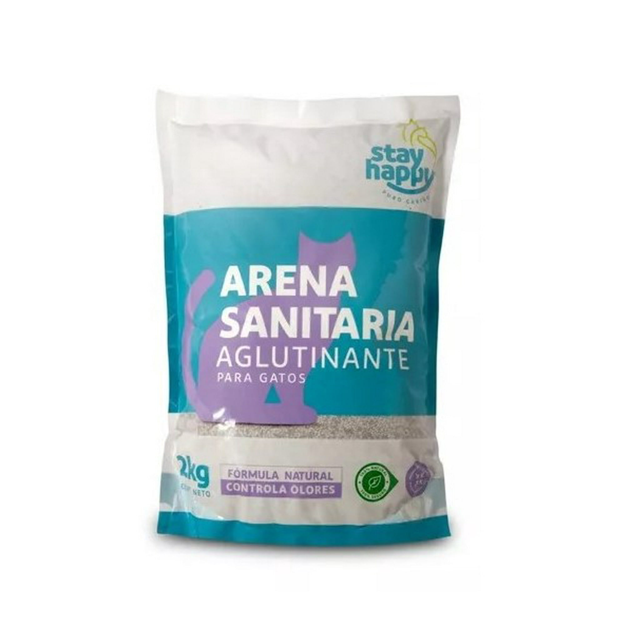 Arena Ultra Aglutinante Gatos Stayhappy 2Kg Control Olores