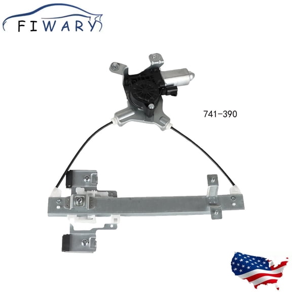 FIWARY Power Window Regulator For 07-14 Escalade Tahoe Yukon GMC w/ Motor Rear Driver Side 741-390