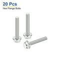 thumbnail image 3 of Uxcell Lot de 20 M6 x 35mm Boulons à Bride Dentelée en Acier Inoxydable 304, 3 of 5