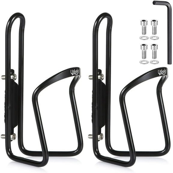 Water Bottle Cages, Basic MTB Bike Bicycle Alloy Aluminum Lightweight Water Bottle Holder Cages Brackets(2 Pack- Drilled Holes Required)