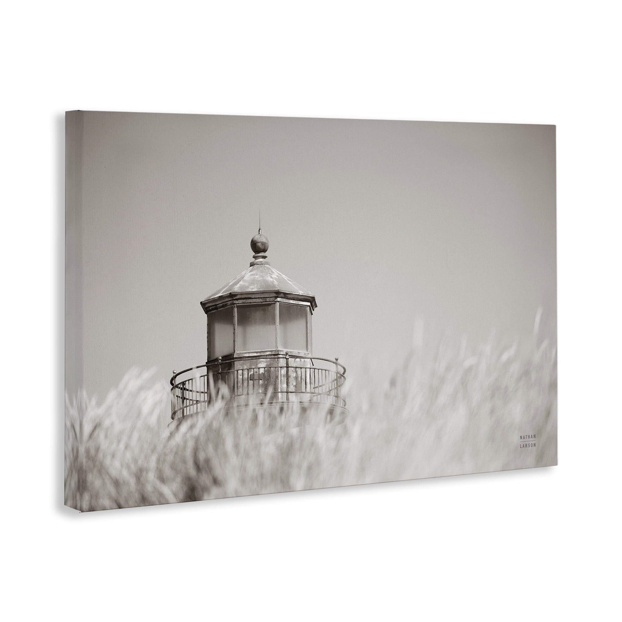 Stupell Industries Swaying Reeds & Lighthouse Landscape Photography Gallery Wrapped Canvas Art Print Wall Art, 36 x 24