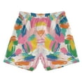 thumbnail image 3 of Colorful Graffiti Blocks Boys Swim Trunks Boardshorts Swimsuit Quick Dry Board Shorts Bathing Suit 2-12T, 3 of 8